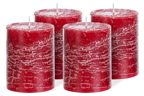 Brandsseller Stumpenkerze 4er Set 7x10 cm Ambientekerzen Weihnachtskerzen Adventskranz Bordeaux Brandsseller Stumpenkerze 4er Set 7x10 cm Ambientekerzen Weihnachtskerzen Adventskranz Bordeaux von Brandsseller