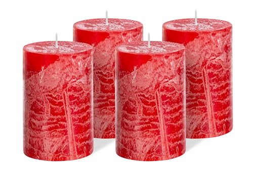 Brandsseller Stumpenkerze 4er Set 7x14 cm Weihnachtskerze Adventskranz Rot Brandsseller Stumpenkerze 4er Set 7x14 cm Weihnachtskerze Adventskranz Rot von Brandsseller