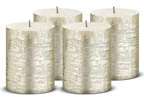 Brandsseller Stumpenkerzen Glitter Rustic 4er Set Höhe 10 cm Ø 7 cm Dekokerzen Haushaltskerzen Tischkerzen Weihnachtskerzen Brenndauer ca. 25 Stunden Taupe Brandsseller Stumpenkerzen Glitter Rustic 4er Set Höhe 10 cm Ø 7 cm Dekokerzen Haushaltskerzen Tischkerzen Weihnachtskerzen Brenndauer ca. 25 Stunden Taupe von Brandsseller