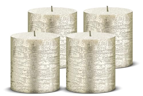 Brandsseller Stumpenkerzen Glitter Rustic 4er Set Höhe 7,5 cm Ø 7 cm Dekokerzen Haushaltskerzen Tischkerzen Weihnachtskerzen Brenndauer ca. 25 Stunden Taupe Brandsseller Stumpenkerzen Glitter Rustic 4er Set Höhe 7,5 cm Ø 7 cm Dekokerzen Haushaltskerzen Tischkerzen Weihnachtskerzen Brenndauer ca. 25 Stunden Taupe von Brandsseller