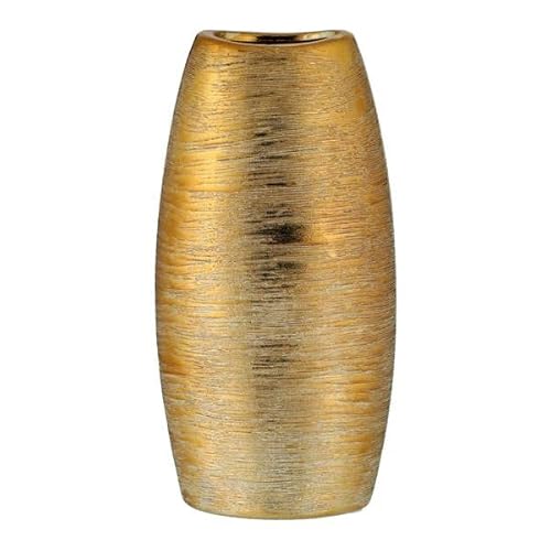 Brandsseller Elegante Goldene Keramikvase – 25x12x6 cm – Luxuriöses Design, Vielseitige Dekoration für Zuhause – Zeitlose ovale Blumenvase Brandsseller Elegante Goldene Keramikvase – 25x12x6 cm – Luxuriöses Design, Vielseitige Dekoration für Zuhause – Zeitlose ovale Blumenvase von Brandsseller