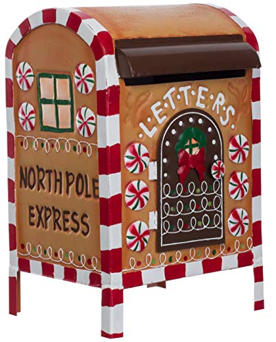 Brandsseller Weihnachtlicher Deko Briefkasten American Christmas Style Metall ca.33cm Mehrfarbig von Brandsseller