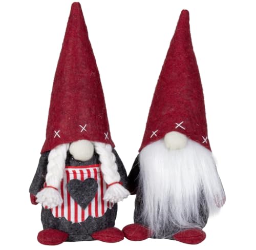 Brandsseller Wichtel 2er Set | Weihnachtswichtel | Weihnachtsdeko Figur | 23cm | Sandfüllung von Brandsseller