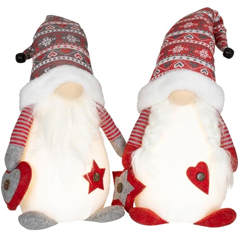 Brandsseller Weihnachtswichtel 40 cm mit LED – Skandinavische Figuren, detailreiche GNOME als dekorative Winterdeko für Tisch, Fenster & Wohnzimmer, Paar Brandsseller Weihnachtswichtel 40 cm mit LED – Skandinavische Figuren, detailreiche GNOME als dekorative Winterdeko für Tisch, Fenster & Wohnzimmer, Paar von Brandsseller