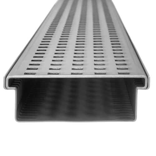 Entwässerungsrinne PRO Style 1 Meter x 15cm Kantfuchs24 Magnelis Stahl Terrassenrinne Ablauf langlebig korrosionsgeschützt wartungsarm ideal für Fassaden Terrassen Natur von Brandsseller