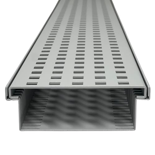 Entwässerungsrinnen PRO Style 4 Meter x 15cm Kantfuchs24 Magnelis Stahl Terrassenrinne Ablauf langlebig korrosionsgeschützt wartungsarm ideal für Fassaden Terrassen RAL-9006 Weißaluminium von Brandsseller