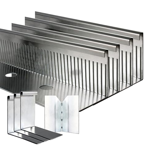 Premium Kiesfangleiste Aluminium 10 Meter x 100mm KantFuchs24 langlebiger Randabschluss Kiesbeläge Dachbegrünungen Flachdächer Made in Germany 4x 2,50 Meter inklusive 3x Stoßverbinder 1x Eckverbinder von Brandsseller
