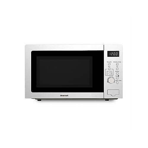 BRANDT - GE3000X – Mikrowelle Grill – 30 l – 700 W – Grill 1200 W – Maße Produkt HxB x T (mm) 303 x 510 x 410 – Timer 60 min – automatische Programme – Edelstahl von Brandt