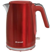 Brandt - Akku-Wasserkocher 1,7l 2200W rot/Edelstahl - BO1703R von Brandt