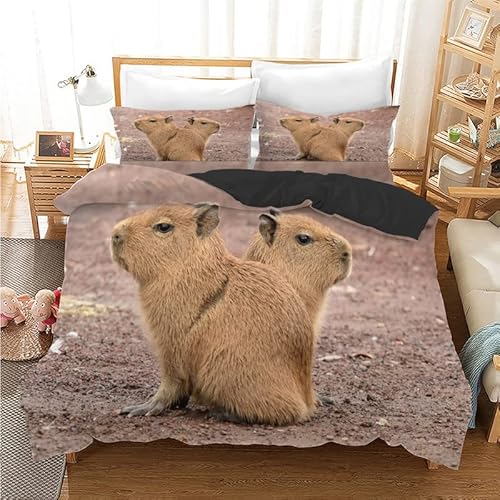 Bettwäsche 135x200 Braune Wasserschwein Superfeine Faser Halloween Bettbezug Enthält 1 Kissenbezüge Mit Reißverschluss Gelten Bettwäsche 135x200 Baumwolle Halloween Deko Deko Schlafzimmer von Brandzly