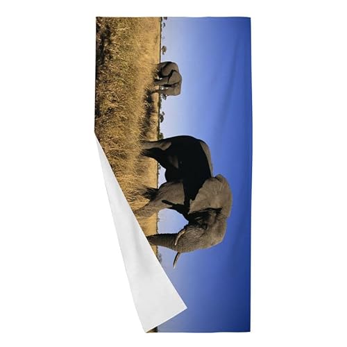 Elefant Strandtuch Mikrofaser Strandhandtuch Groß Sandfreies Schnelltrocknendes Strandtuch Badetücher Strandtücher Als Saunatuch, Duschtuch, Badetuch, Yogatuch 200 x 100cm von Brandzly