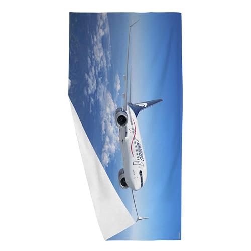 Flugzeug Strandtuch XXL Mikrofaser Strandhandtuch Groß Sandfreies Schnelltrocknendes Strandtuch Badetücher Strandtücher Als Saunatuch, Duschtuch, Badetuch, Yogatuch 140 x 70cm von Brandzly