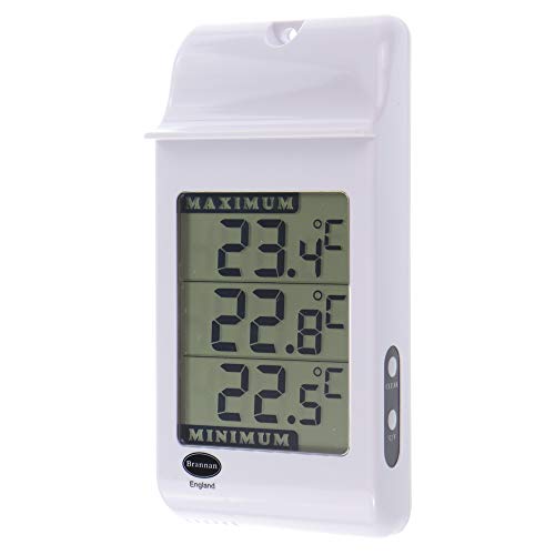 Großes Display Digitale max min Thermometer - weiß von Brannan