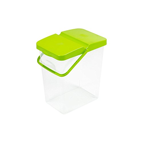 10 L Behälter Waschpulver Futterbehalter Unibox mit Deckel grün Aufbewahrungsbox Bad Küche von Branq