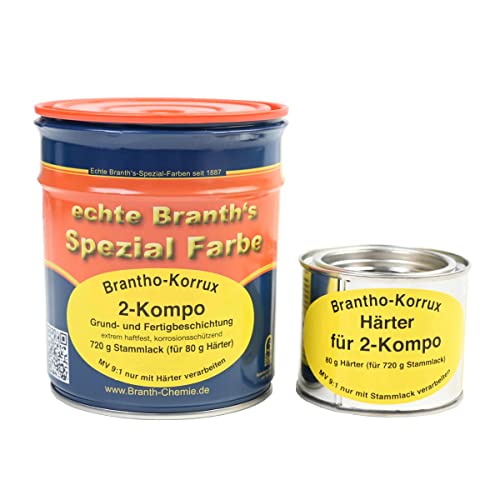 Brantho-Korrux"2-Kompo" 0,8 kg 9010 Reinweiß (28,69 EUR/kg) von Branth Farben