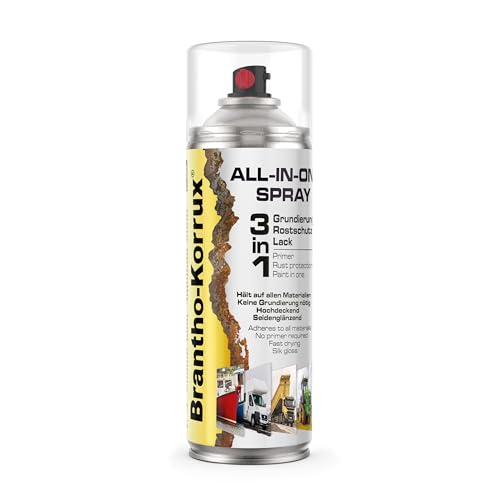 Brantho Korrux 3 in 1 Rostschutzlack - All-in-One Sprühdose Primer, Rostschutz und Lack - 400ml Spraydose DB701 Glimmergrau Hell Brantho Korrux 3 in 1 Rostschutzlack - All-in-One Sprühdose Primer, Rostschutz und Lack - 400ml Spraydose DB701 Glimmergrau Hell von Brantho Korrux