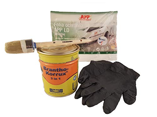 Brantho Korrux 3 in1 rotbraun RAL 3009 750ml Dose Rostschutz Metallschutzfarbe + Verarbeitungsset von Brantho Korrux
