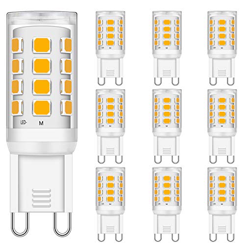 G9 LED Glühbirnen 2W Entspricht 15W 20W 25W 28W Halogen Glühbirnen, Bratoo Warmweiß 3000K, CRI> 85, G9 Sockel Energie sparen LED Lampe, kein Flimmern, nicht dimmbar, AC 220-240V, 10er Pack von Brantoo