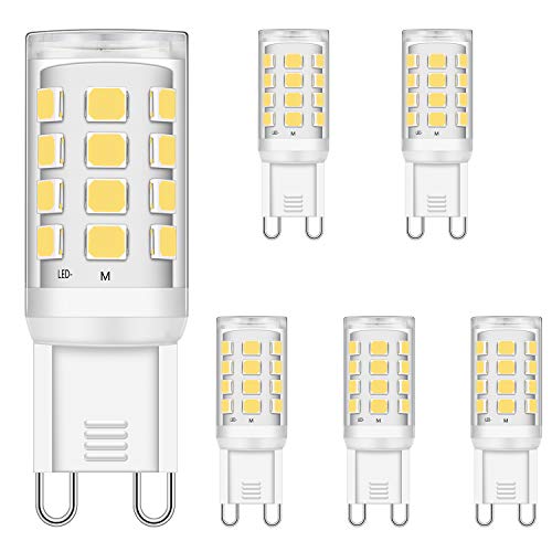 G9 LED Glühbirnen 3W Neutralweiß 4000K Entspricht 15W 20W 25W 28W 33W Halogen Glühbirnen, 320LM, CRI> 85, G9 Sockel Energie sparen LED Lampe, kein Flimmern, nicht dimmbar, AC 220-240V, 5er Pack von Brantoo