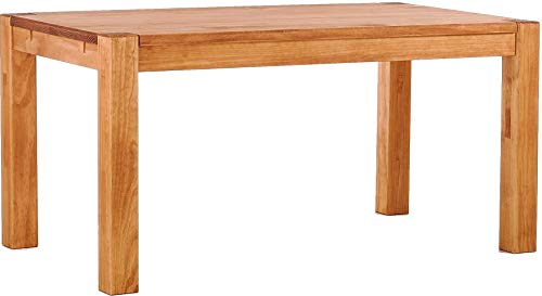 Esstisch Rio Kanto 160x80 cm Honig Pinie Massivholz Größe und Farbe wählbar Esszimmertisch Küchentisch Holztisch Echtholz vorgerichtet für Ansteckplatten Tisch ausziehbar Brasilmöbel von B.R.A.S.I.L.-Möbel