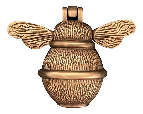 Brassbee ® Türklopfer für Haustür | Poliertes massives Messing Bronze Klopfer mit Schließblech | UPVC | Bumblebee Haustür Möbel mit einzigartigem Design von Brass bee