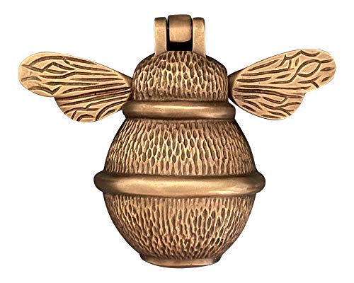 Bronze Bee Türklopfer für Haustür | Poliertes massives Messing Bronze Klopfer mit Schließblech | UPVC | Hummel Haustürmöbel mit einzigartigem Design (Bronze) von Brass bee