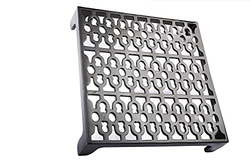 Gusseisen, Antik-Optik, schwarz, Lüftungsschlitz, 22,9 x 22,9 cm, Heimdekoration Gusseisen, Antik-Optik, schwarz, Lüftungsschlitz, 22,9 x 22,9 cm, Heimdekoration von Brass
