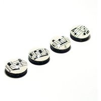 Musik-Hinweis-Magnete. Hergestellt Mit Vintage Noten. Vierer Set. Superstark. Glas Magnete. Kühlschrank-Magnete. Musik-Magnete von BrassAndChain