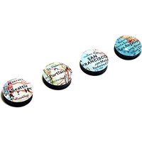Vintage Landkarte Magnete Viererlei, Personalisierte Stadt Magnete Vintage Landkarte Magnete Viererlei, Personalisierte Stadt Magnete von BrassAndChain