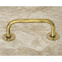 Antike Messing Badezimmer Handtuchhalter, An Der Wand Befestigte Hängende Handtuch Schiene, Bar Rod Aus von BrassArtistry