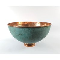 Grün Patina Gehämmertes Kupfer Waschbecken Badezimmer Leuchte Grün Patina Gehämmertes Kupfer Waschbecken Badezimmer Leuchte von BrassArtistry