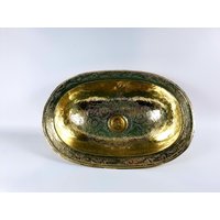 Messing Badezimmer Drop in Sink, Oval Waschbecken von BrassArtistry