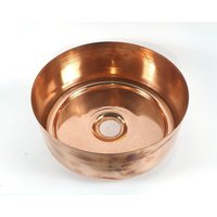 Rundes Badezimmer Waschbecken, Aufsatzbecken Kupfer Waschbecken von BrassArtistry