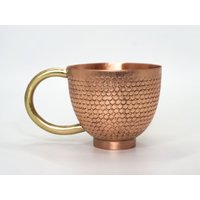 Kupferbecher | Kupfer Tasse Teetasse Messing Kaffeetasse Gehämmerter Cocktailbecher von BrassTonkinCraft