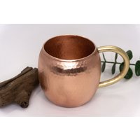 Kupferbecher | Moscow Mule Tasse Bierkrug Kupfer Teetasse Vintage Gehämmerter Kaffeetasse Messing von BrassTonkinCraft