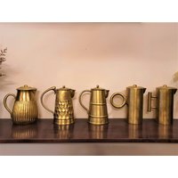 Messing Krug | Vase Wasserkrug Vintage Kupferkrug Mit Deckel Teekanne Gold von BrassTonkinCraft
