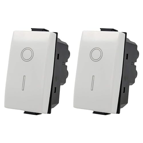 BRATEK Set mit 2 bipolaren Schaltern, kompatibel mit Bticino Matix, Wandlichtschalter, kompatibel mit Matix Bticino Electric Fruits von Bratek