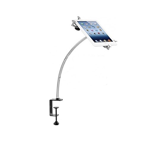 Bratek Halterung mit Schwanenhals für die Befestigung am Schreibtisch von Apple-Geräten, Grau von Bratek