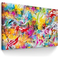 Leinwand Bilder Abstrakt Bunt Wandbilder Groß Wohnzimmer Modern Wanddekoration Mode Design Kunst Geschenkidee 3088A Leinwand Bilder Abstrakt Bunt Wandbilder Groß Wohnzimmer Modern Wanddekoration Mode Design Kunst Geschenkidee 3088A von Bratisart