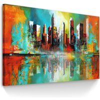 Leinwand Bilder Skyline Städte Bunt Abstrakt Wandbilder Groß Wohnzimmer Modern Wanddeko Mode Design Kunst Geschenkidee 4798A Leinwand Bilder Skyline Städte Bunt Abstrakt Wandbilder Groß Wohnzimmer Modern Wanddeko Mode Design Kunst Geschenkidee 4798A von Bratisart