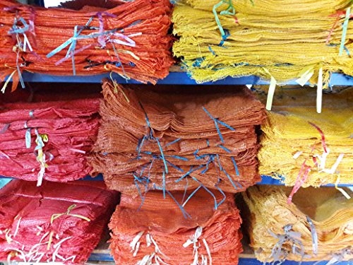 200 Stück Raschelsäcke 50x80cm (25-30kg) Rot Kartoffelsäcke Zwiebelsäcke von Bratpol