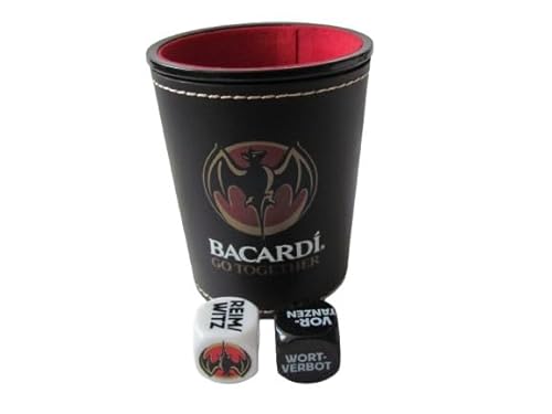 Bacardi - Würfelbecher mit 2 Würfel - Partyspiel von Brauerei