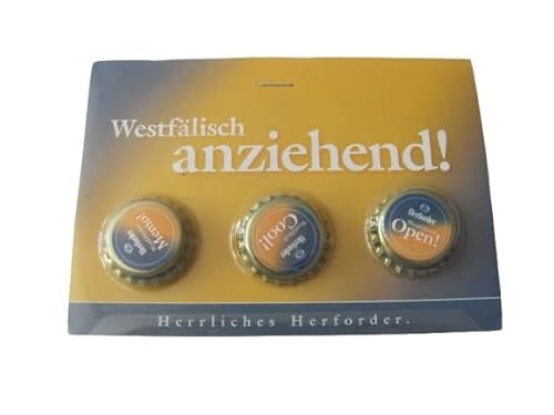 Brauerei Herforder - Kronkorken Magnete - Magnetset - 3 Magnete Brauerei Herforder - Kronkorken Magnete - Magnetset - 3 Magnete von Brauerei