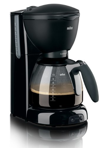 Braun Household CaféHouse PurAroma Plus Kaffeemaschine KF 560/1 – Filterkaffeemaschine mit Glaskanne für 10 Tassen Kaffee, Kaffeezubereiter für einzigartiges Aroma, 1100 Watt, schwarz von Braun Household
