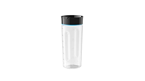 Braun Household MultiQuick 5 Vario Fit Sportflasche mit Trinkdeckel - Smoothie Becher für unterwegs, spülmaschinenfest, 600 ml, schwarz/blau von Braun Household