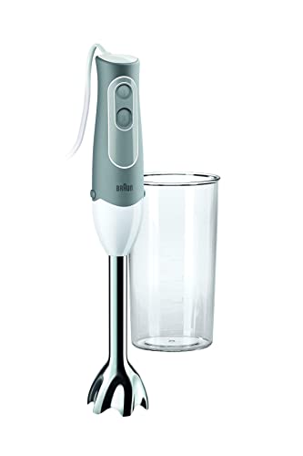 Braun Multiquick 5 MQ 500 Soup Stabmixer (600 W, logische Geschwindigkeitsregelung, Turbo-Funktion, EasyClick System, PowerBell Technologie) grau von Braun Household