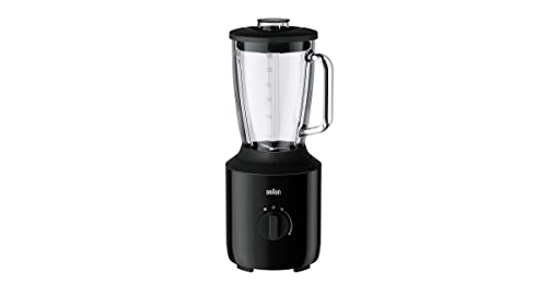 Braun Household PowerBlend 3 JB 3150 BK Standmixer - 1,5 l Glas-Mixaufsatz, Küchenhelfer zum Zerkleinern, Pürieren & Mixen, 800 Watt, Schwarz von Braun Household