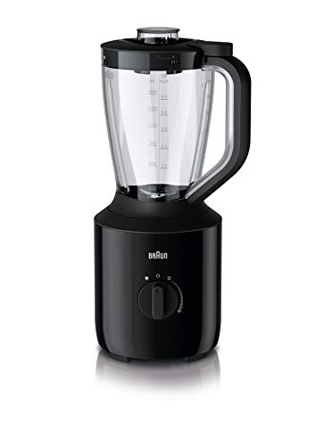 Braun PowerBlend 3 JB 3150 BK Standmixer - 1,5 l Glas-Mixaufsatz, Küchenhelfer zum Zerkleinern, Pürieren & Mixen, 800 Watt, Schwarz von Braun