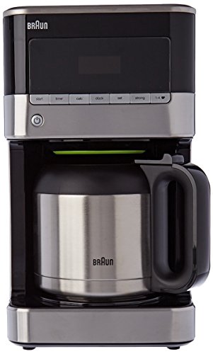 Braun Household PurAroma 7 Kaffeemaschine KF 7125 – Filterkaffeemaschine mit Thermoskanne und Timer-Funktion, Kaffeezubereiter für einzigartiges Aroma, 1000 Watt, Schwarz/Edelstahl von Braun Household