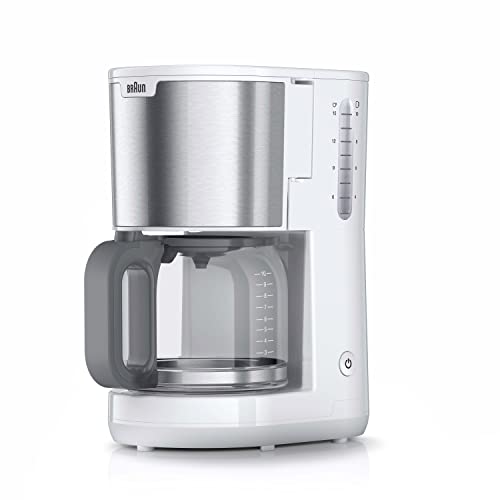 Braun PurShine KF 1500 WH Kaffeemaschine - Filterkaffeemaschine mit Glaskanne für bis zu 10 Tassen, OptiBrew-System, Automatische Abschaltung, 1000 Watt, Weiß, KF1500WH Braun PurShine KF 1500 WH Kaffeemaschine - Filterkaffeemaschine mit Glaskanne für bis zu 10 Tassen, OptiBrew-System, Automatische Abschaltung, 1000 Watt, Weiß, KF1500WH von Braun